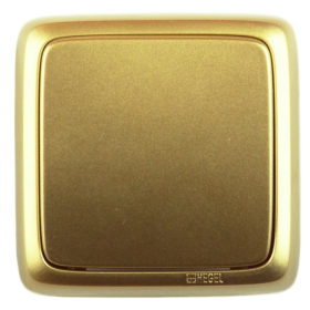 Hegel Альфа наруж Золото ВА10-113-07 Выключатель 1-клавишный с изол. пластиной