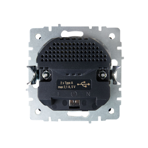 BRITE Роз. с з/к/ш 16А с USB A+A 2,1А РЮш10-1-БрМ мар. IEK