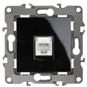 ЭРА Розетка Серия 12 12-3105-06 телефонная RJ11 IP20 чёрный