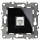 Розетка ЭРА Серия 12 12-3105-06 телефонная RJ11 IP20 чёрный