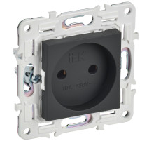IEK SKANDY Графит Розетка б/з 10А SK-R02G