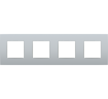 Niko Intense Серебро Рамка на 4 поста