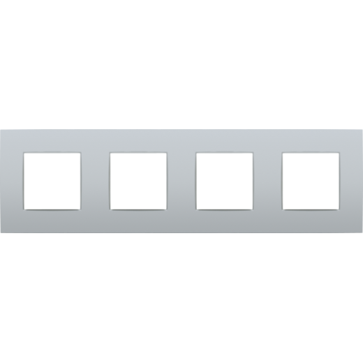 Рамка на 4 поста, серебро