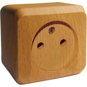 Systeme Electric Этюд наруж Дача Темный бук Розетка 1-ая б/з без шторок