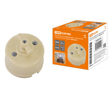 TDM Выключатель фарфоровый поворотный с ручкой (бантик) 10А сл. кость «Болонь»