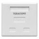 Розетка настенная TERACOM PRO Cat.6 неэкранированная 2 порта RJ-45 Dual IDC белая