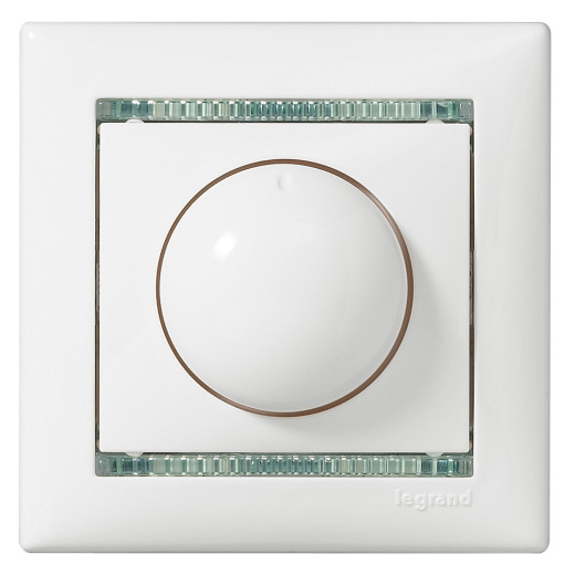 Диммер поворотно-нажимной - Legrand Valena - 400Вт - белый