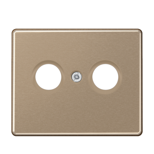 Крышка для TV-FM-розеток, фиксация винтом, металл, золотая бронза, SL500