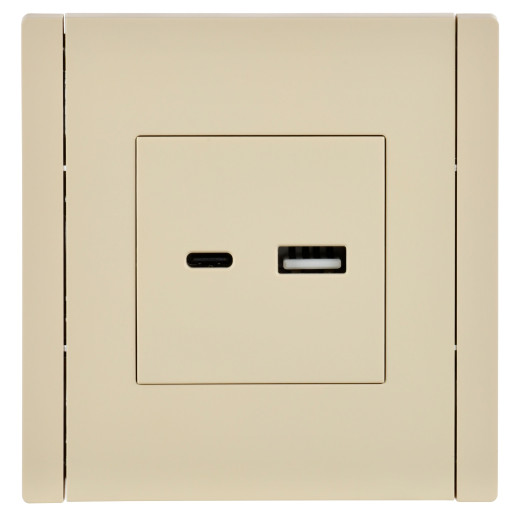 FORTE&PIANO Роз. USB A+C 3,1А FP450 ван. IEK