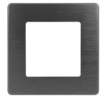 ЭРА Рамка для розеток и выключателей Серия 12 12-5101-05 на 1 пост, Сатин, антрацит