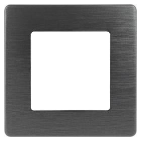 ЭРА Рамка для розеток и выключателей Серия 12 12-5101-05 на 1 пост, Сатин, антрацит