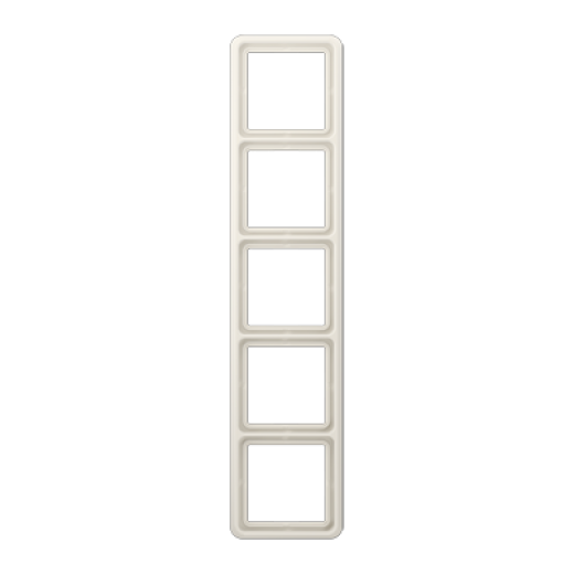 Рамка для вертикальной и горизонтальной установки, 5 постов, дюропласт, слоновая кость, CD500