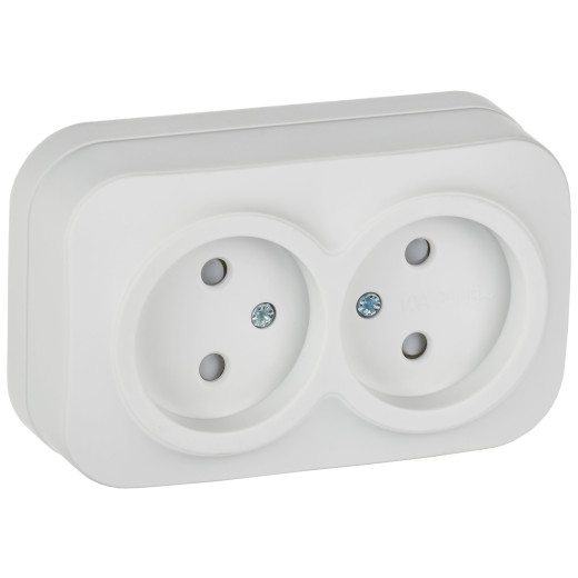 GLORY Роз. 2-я без з/к с з/ш о/у 10А РСш22-2-ХБм бел. м. IEK