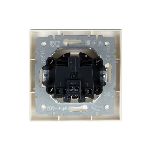 BRITE Роз. с з/к/ш 16А в сб. РСР14-1-0-БрЖ жемч. IEK