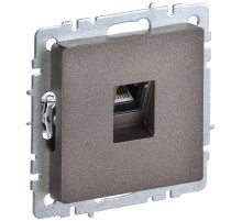 IEK BRITE BASE Темн.бронза Розетка комп. RJ45 кат.6 РК11-БрТБ