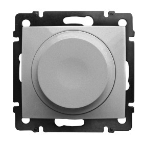 Legrand Valena Classic Алюминий Светорегулятор поворотный универсальный 2-проводный 5-300 Вт.