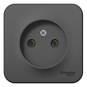 Systeme Electric Blanca наруж Антрацит Розетка б/з без шторок 16А, 250В, изолир. пластина