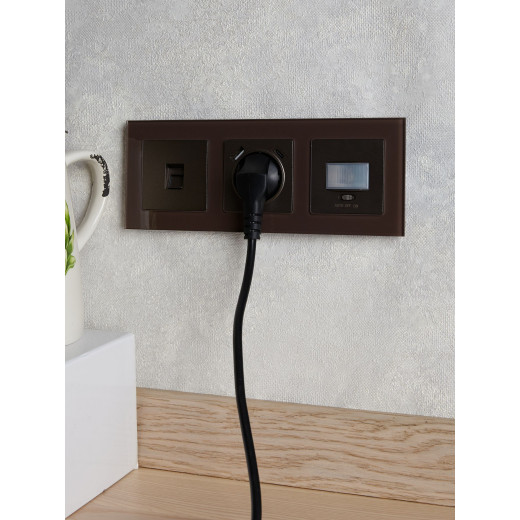 BRITE Рамка 3-мест. РУ-3-2-БрТБ стекло бр. IEK