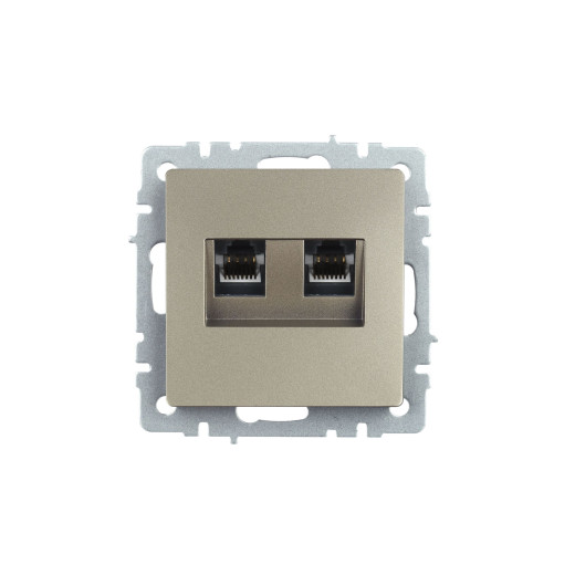 BRITE Роз. комп. 2-ая RJ45 кат.5E РК10-2-БрШ шамп. IEK