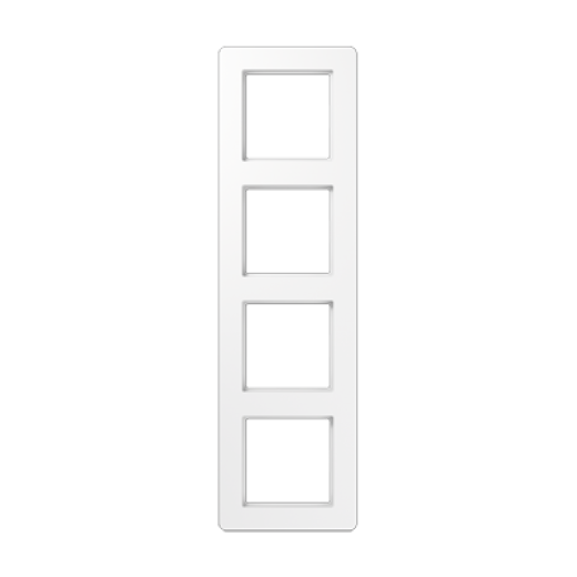 Рамка для вертикальной и горизонтальной установки, 4 поста, термопласт, белый, A FLOW