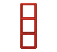 JUNG Рамка для вертикальной и горизонтальной установки ударопрочная, 3-кратная красная