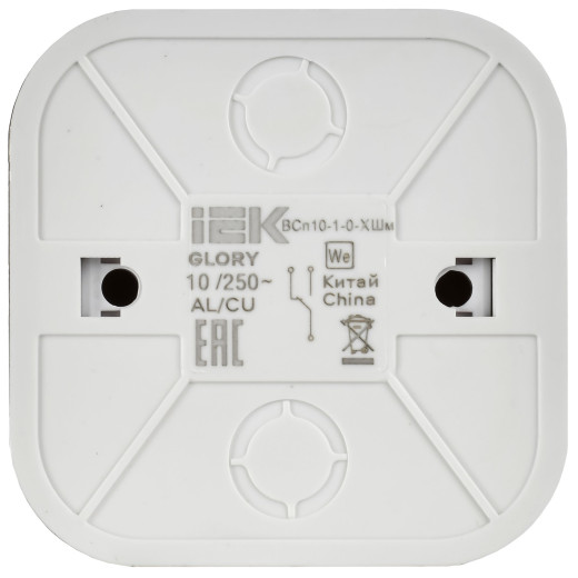 GLORY Выключ. 1-кл. прох. о/у 10А ВСп10-1-0-ХШм шамп. м. IEK