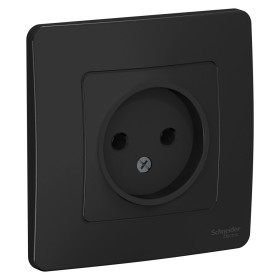 Systeme Electric Blanca внутр Антрацит Розетка б/з без шторок 16А, 250В