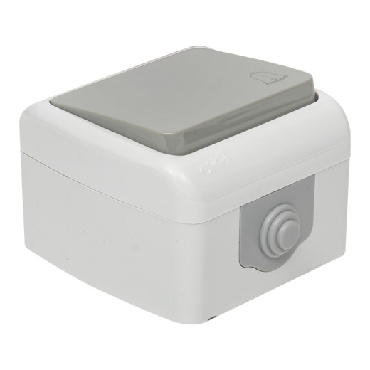 Мурманск Кнопка звонка 1-клавишная 10А IP54 серая EKF