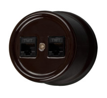 BIRONI Лизетта Керамика Коричневый Розетка 2-ая RJ45