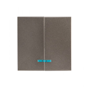 EKF PROxima Валенсия лицевая панель выключателя 2-кл. с индикатором 10А графит.