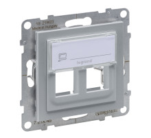 Legrand/Daccord SUNO Алюминий Адаптер двойной для разъемов Keystone.