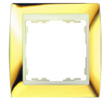 Simon 82 Золото/Слоновая кость Рамка 4-ая