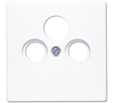 JUNG LS 990 Белая Накладка TV-SAT-FM розетки