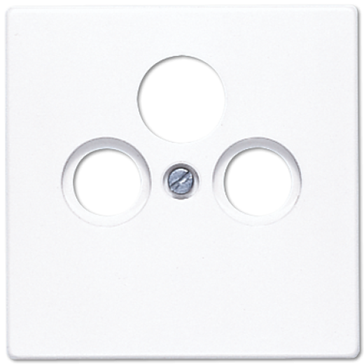 Крышка для SAT-TV-FM-розеток, фиксация винтом, термопласт, белый, LS990