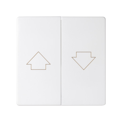 Concept Белый матовый Клавиша 2-я для жалюзи с блокировкой и пиктограммой 