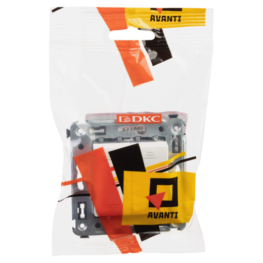 Переключатель двухклавишный в стену, Avanti, белое облако