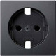 MERTEN ЦЕНТР.ПЛАТА д/мех-ма розетки б/усиленной защиты, АНТРАЦИТ, QF SM