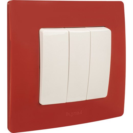 Рамка 1 пост - Legrand Etika - красный
