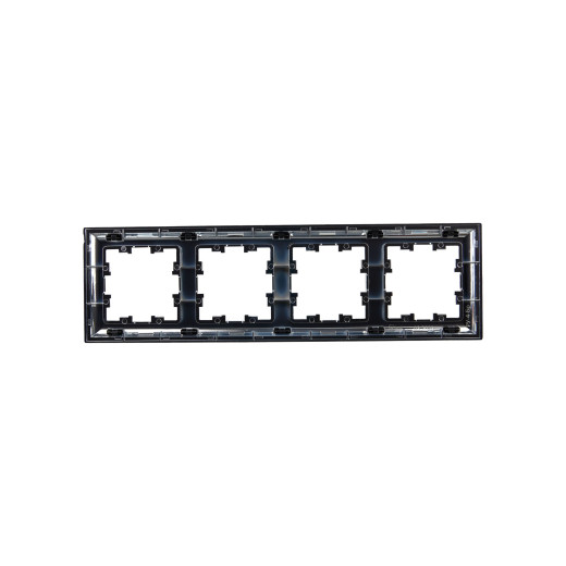 BRITE Рамка 4-мест. РУ-4-Бр хром/черн. IEK