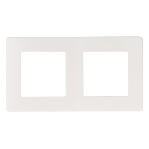 Рамка для розеток и выключателей ЭРА Серия 12 12-5102-01 на 2 поста, Сатин, белый