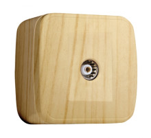 EKF Basic Минск Светлое дерево Розетка TV, 75Ом, 5-862МГц, ОП.