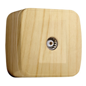 EKF Basic Минск Светлое дерево Розетка TV, 75Ом, 5-862МГц, ОП.