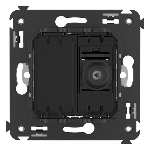 Розетка TV одиночная в стену, Avanti, черный квадрат