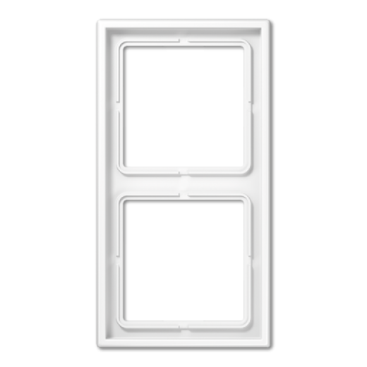 Рамка для вертикальной и горизонтальной установки, 2 поста, дюропласт, белый, LS990