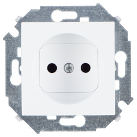 Simon 15 Белая Розетка б/з, 16А, 250В, винт.зажим