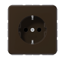 JUNG CD 500/CD plus Коричневая Розетка с/з безвинт. зажим