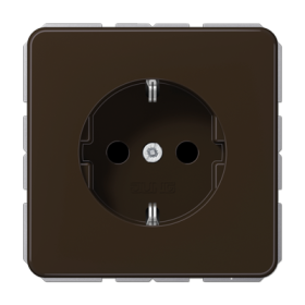 JUNG CD 500/CD plus Коричневая Розетка с/з безвинт. зажим