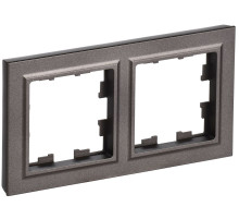 IEK BRITE BASE Темн.бронза Рамка 2-м РУ-2-БрТБ