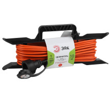 ЭРА Удлинитель силовой UFx-1-2x0.75-10m на рамке без заземления 1 розетка 10м ПВС 2x0.75мм2