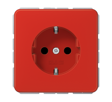 JUNG Штепсельная розетка SCHUKO 16A 250V~ с защитой от детей центральная плата красная